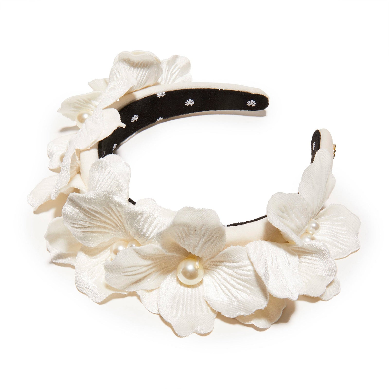 Lele Sadoughi HEADBANDS ONE SIZE IVORY MAGNOLIA VELVET HEADBAND