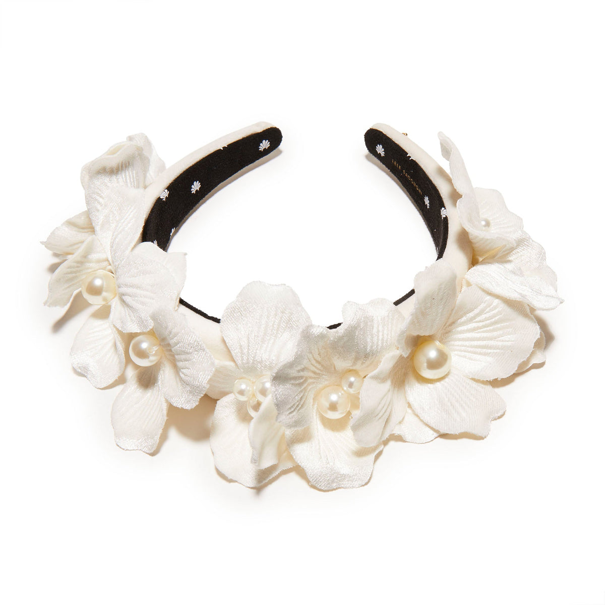 Lele Sadoughi HEADBANDS ONE SIZE IVORY MAGNOLIA VELVET HEADBAND