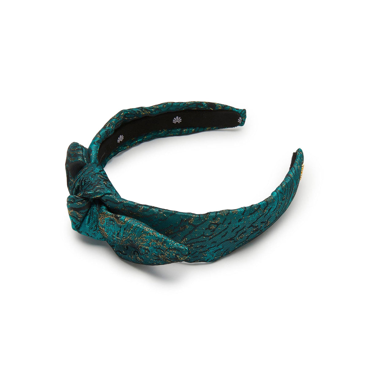 Lele Sadoughi HEADBANDS ONE SIZE JADE KIDS BOW TIE SILK BROCADE HEADBAND