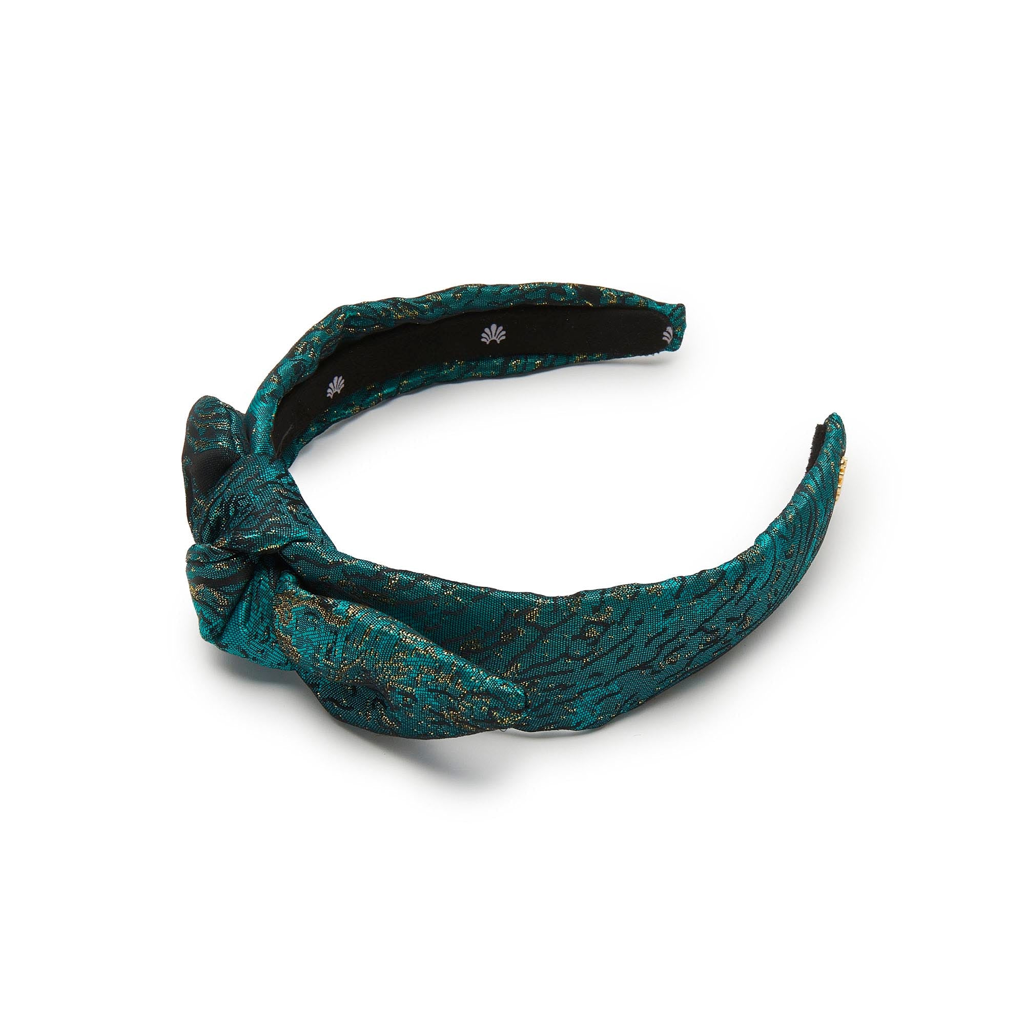 JADE KIDS BOW TIE SILK BROCADE HEADBAND