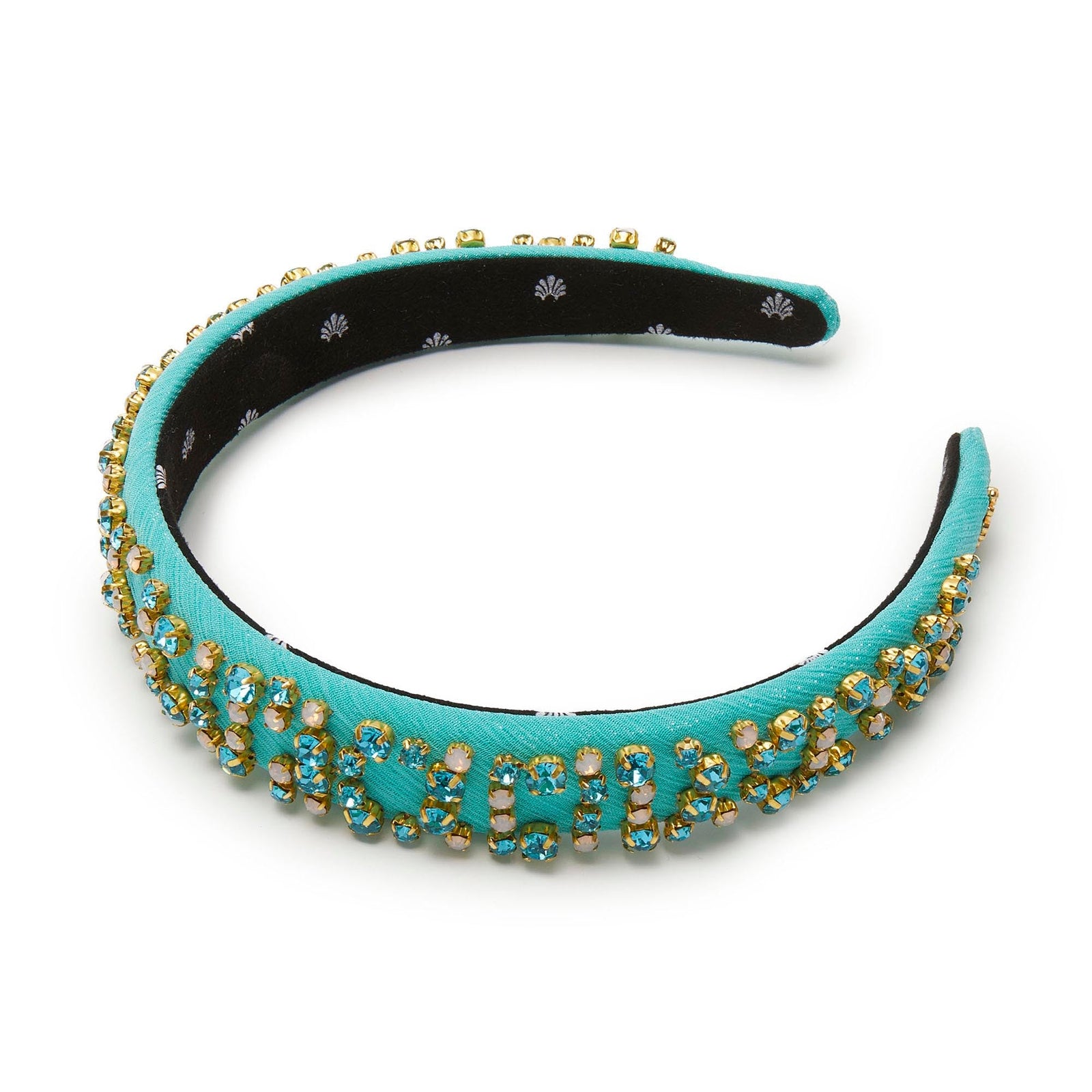 Lele Sadoughi HEADBANDS ONE SIZE JADE TURQUOISE CHARLOTTE CRYSTAL SPRINKLE HEADBAND
