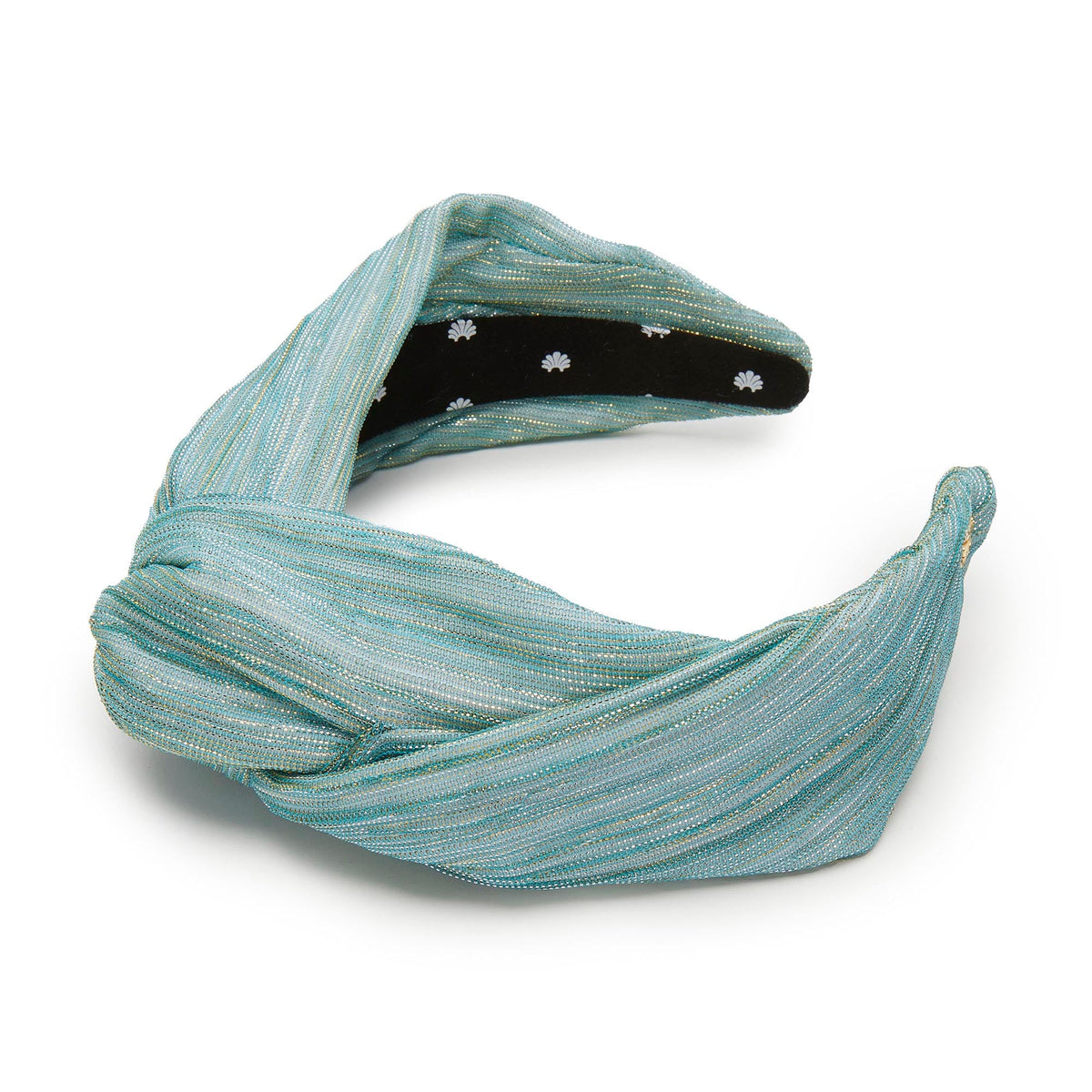 Lele Sadoughi HEADBANDS ONE SIZE JADE TURQUOISE GRETA SHIMMER HEADBAND