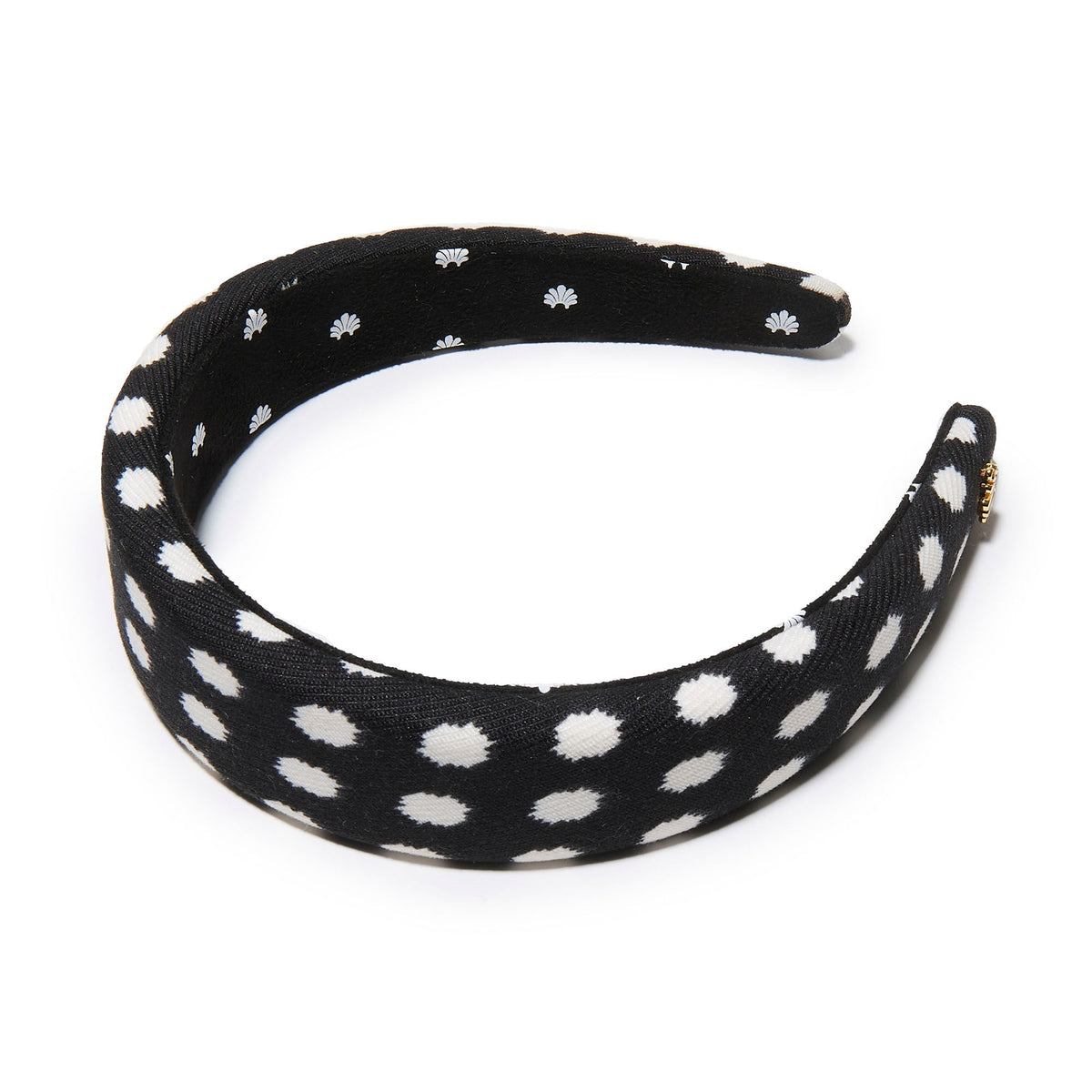 Lele Sadoughi HEADBANDS ONE SIZE JET ALICE POLKA DOT HEADBAND