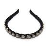 Lele Sadoughi HEADBANDS ONE SIZE JET GRADUATED CRYSTAL HEADBAND