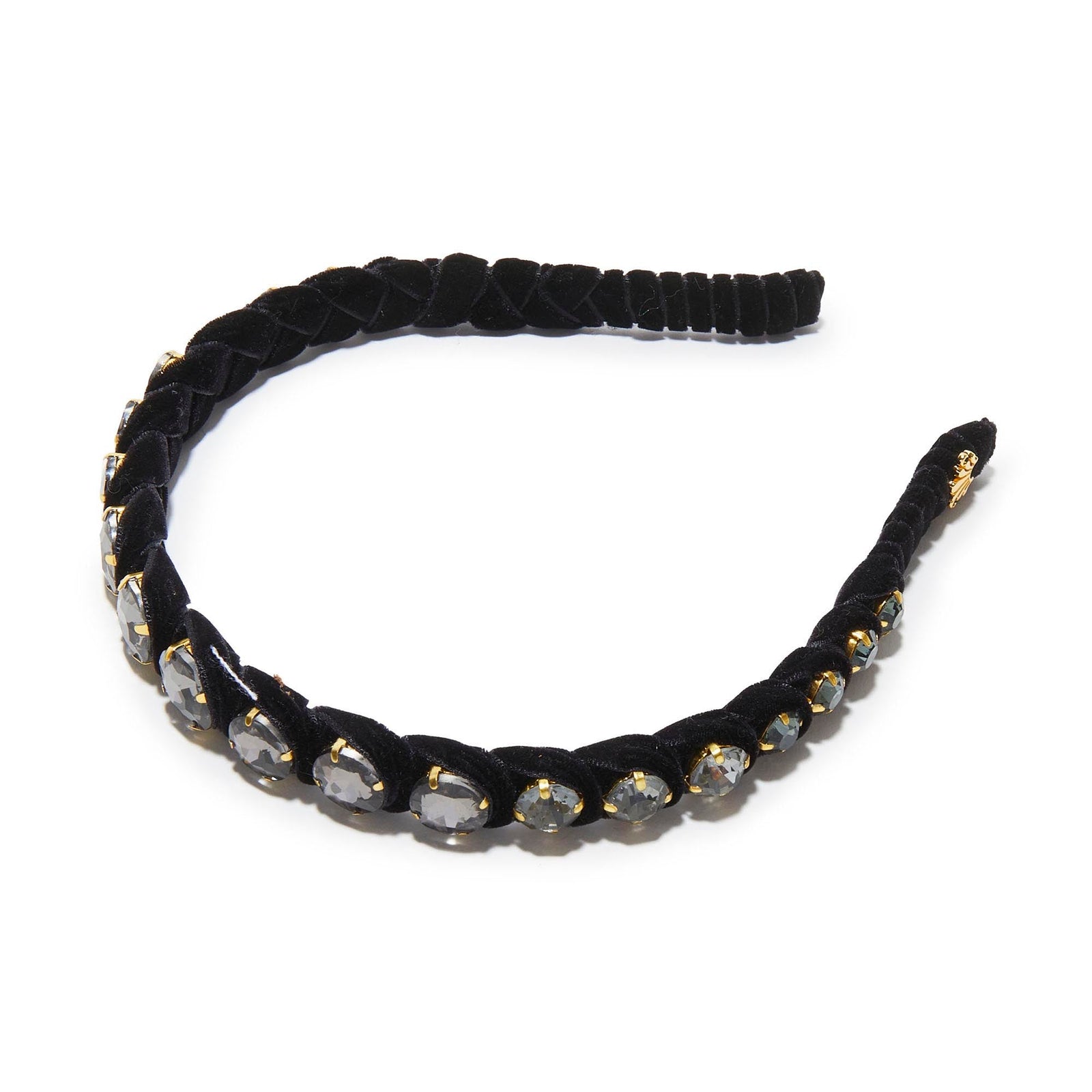 Lele Sadoughi HEADBANDS ONE SIZE JET GRADUATED CRYSTAL HEADBAND