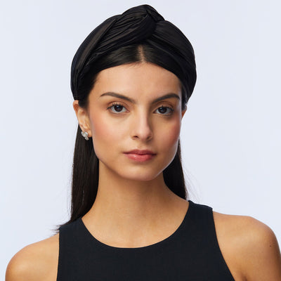 Lele Sadoughi HEADBANDS ONE SIZE JET GRETTA HEADBAND