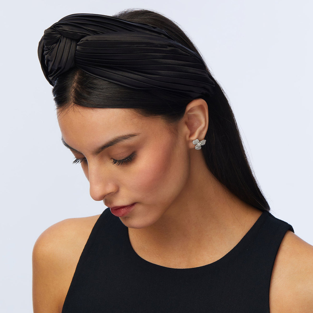 Lele Sadoughi HEADBANDS ONE SIZE JET GRETA HEADBAND