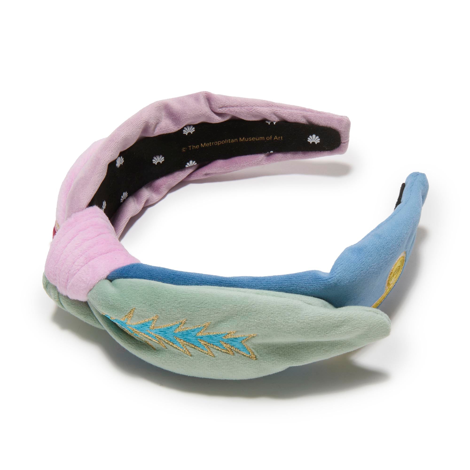 Lele Sadoughi HEADBANDS ONE SIZE LANDSCAPE COLUMNS THE MET X LELE VERONICA KLEE EMBROIDERED HEADBAND