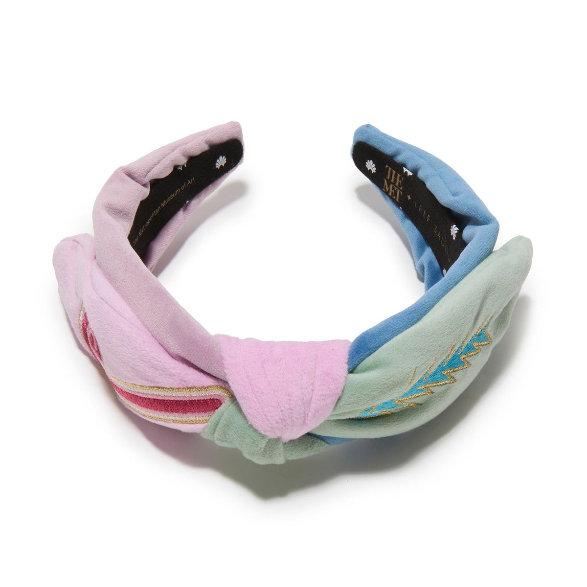 Lele Sadoughi HEADBANDS ONE SIZE LANDSCAPE COLUMNS THE MET X LELE VERONICA KLEE EMBROIDERED HEADBAND