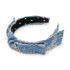 Lele Sadoughi HEADBANDS ONE SIZE LIGHT DENIM SHIRLEY SCALLOPED SEQUIN HEADBAND