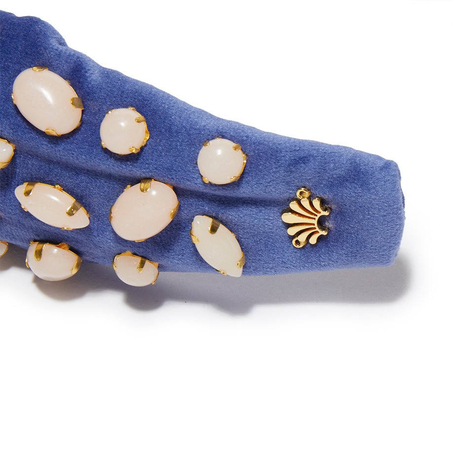 Lele Sadoughi HEADBANDS ONE SIZE MIDNIGHT STAR PEBBLE CABOCHON KNOTTED HEADBAND