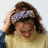 Lele Sadoughi HEADBANDS ONE SIZE MIDNIGHT STAR PEBBLE CABOCHON KNOTTED HEADBAND