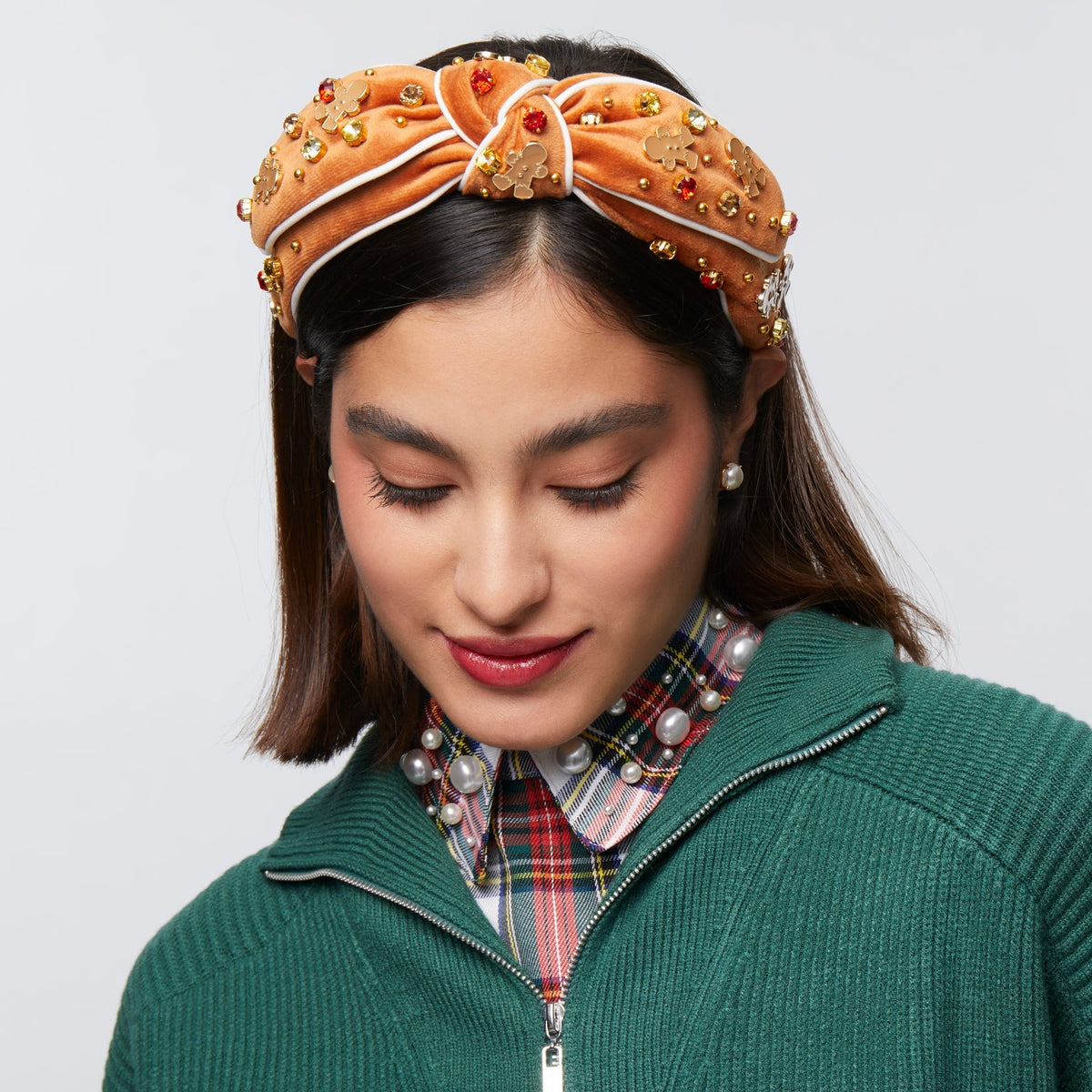 Lele Sadoughi HEADBANDS ONE SIZE / MOLASSES MOLASSES CRYSTAL GINGERBREAD VERONICA HEADBAND