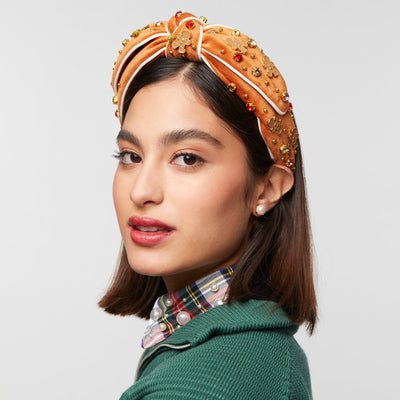 Lele Sadoughi HEADBANDS ONE SIZE / MOLASSES MOLASSES CRYSTAL GINGERBREAD VERONICA HEADBAND