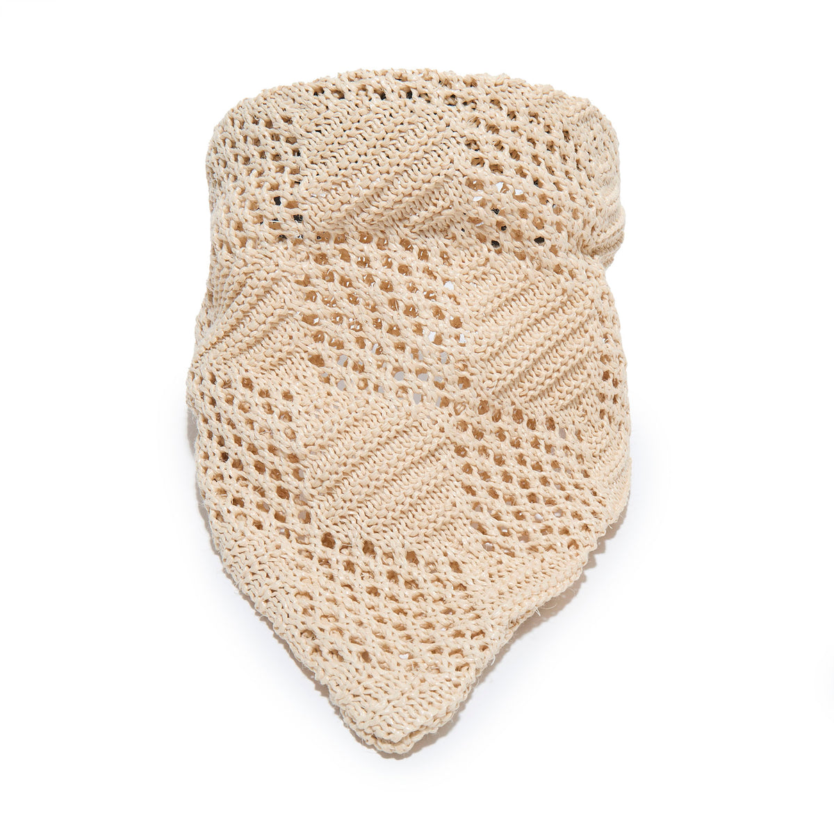 Lele Sadoughi HEADBANDS ONE SIZE NATURAL JACKIE CROCHET RAFFIA HANKERCHIEF HEADBAND