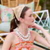 Lele Sadoughi HEADBANDS ONE SIZE NATURAL JACKIE CROCHET RAFFIA HANKERCHIEF HEADBAND