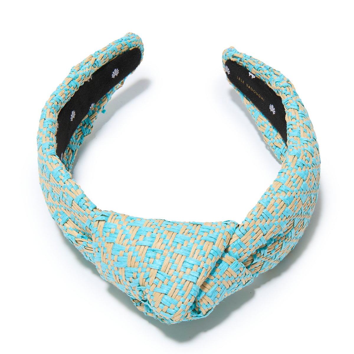 Lele Sadoughi HEADBANDS ONE SIZE OCEAN KNOTTED RAFFIA HEADBAND