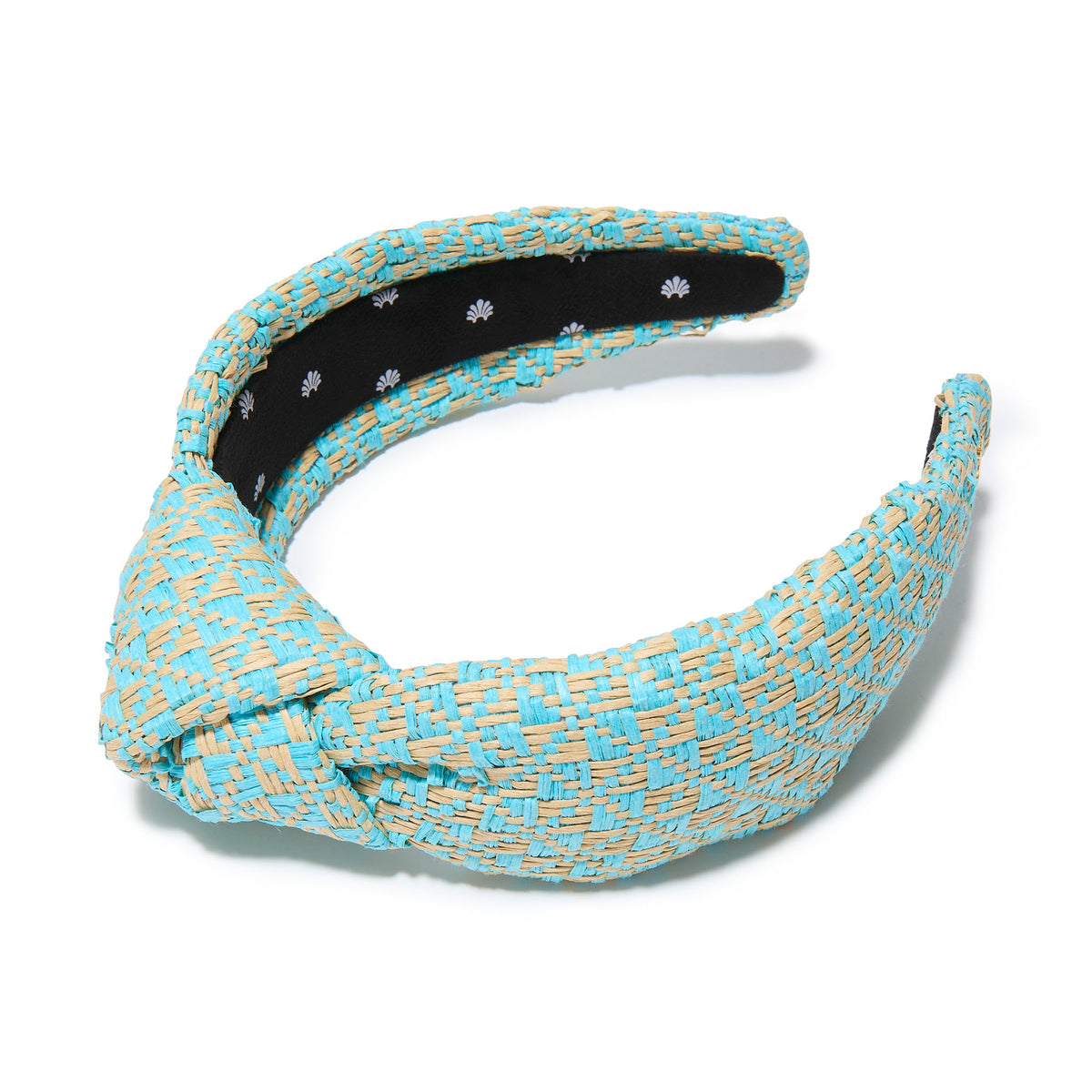 Lele Sadoughi HEADBANDS ONE SIZE OCEAN KNOTTED RAFFIA HEADBAND