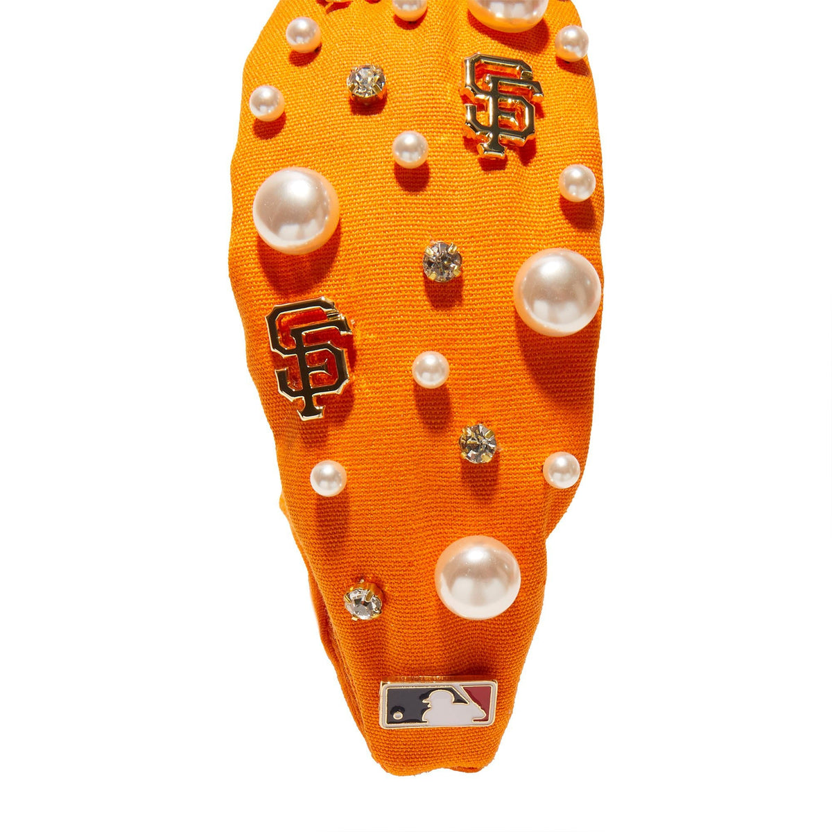 Lele Sadoughi HEADBANDS ONE SIZE ORANGE SF GIANTS EMBELLISHED HEADBAND