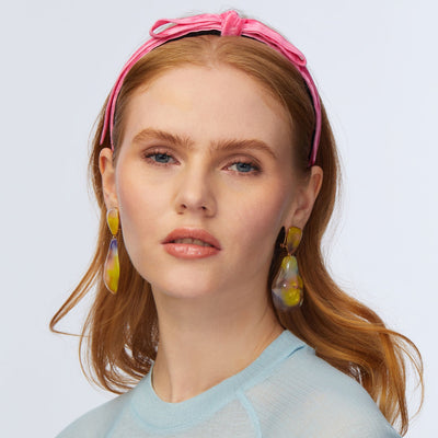 Lele Sadoughi HEADBANDS ONE SIZE PINK BARDOT RIBBON HEADBAND