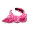 Lele Sadoughi HEADBANDS ONE SIZE PINK CRYSTAL DOTTED HOLLY HEADBAND