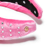 Lele Sadoughi HEADBANDS ONE SIZE PINK CRYSTAL DOTTED KNOTTED HEADBAND