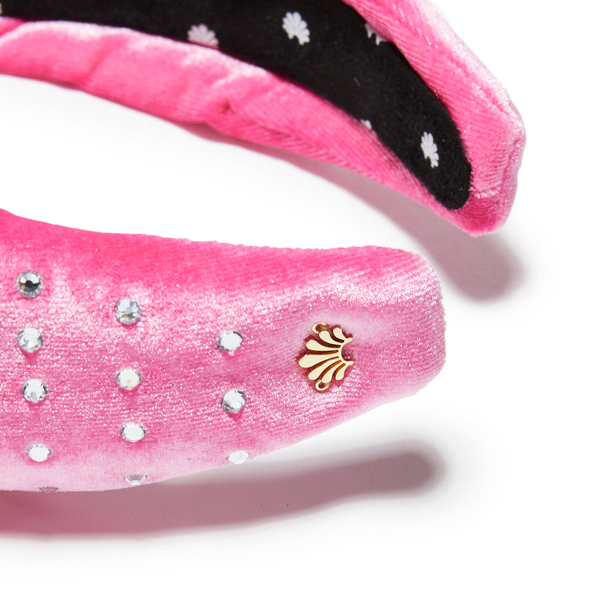 Lele Sadoughi HEADBANDS ONE SIZE PINK CRYSTAL DOTTED KNOTTED HEADBAND