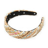 Lele Sadoughi HEADBANDS ONE SIZE PLAYA STRIPE TWEED BESSETTE HEADBAND