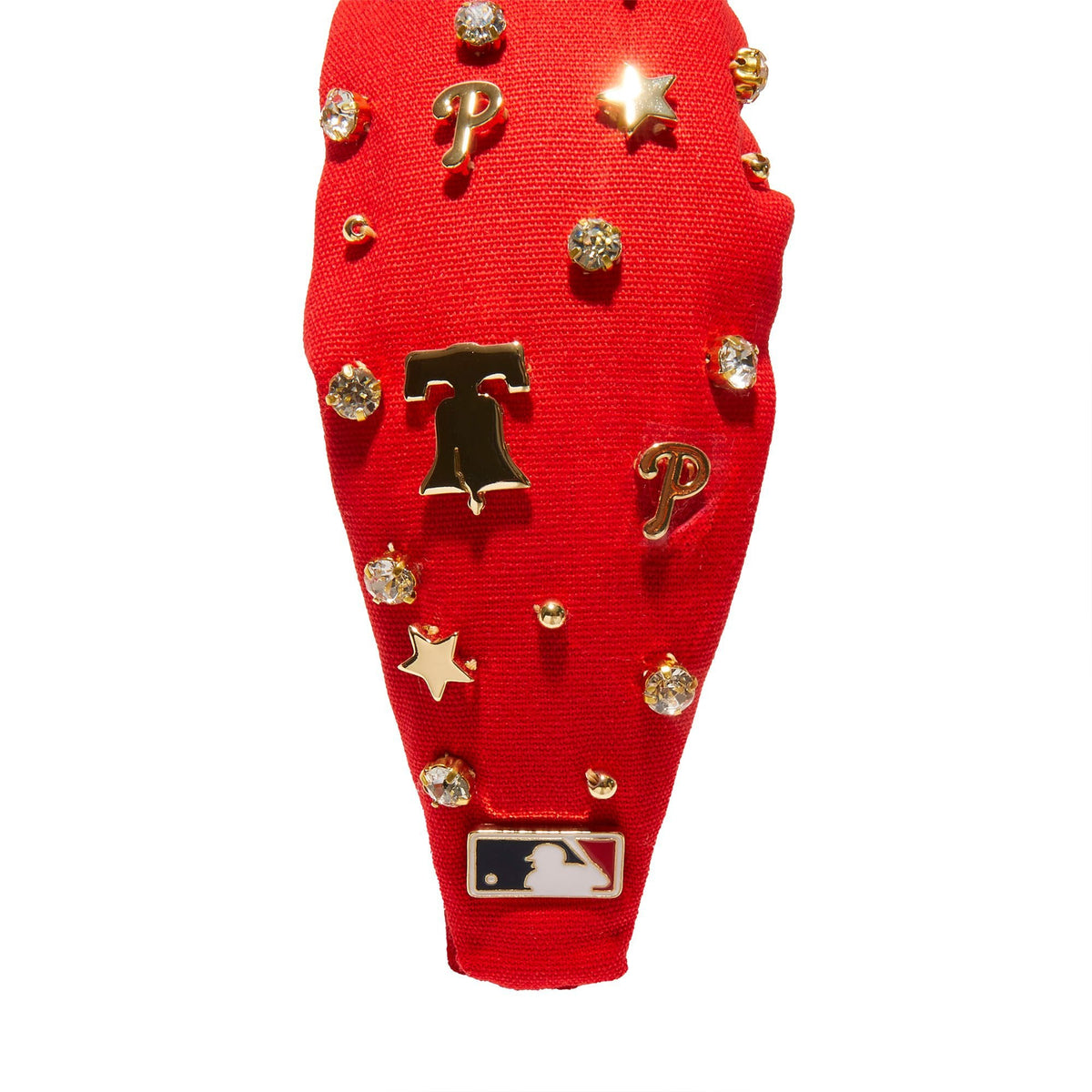 Lele Sadoughi HEADBANDS ONE SIZE RED PHL PHILLIES EMBELLISHED KNOTTED HEADBAND