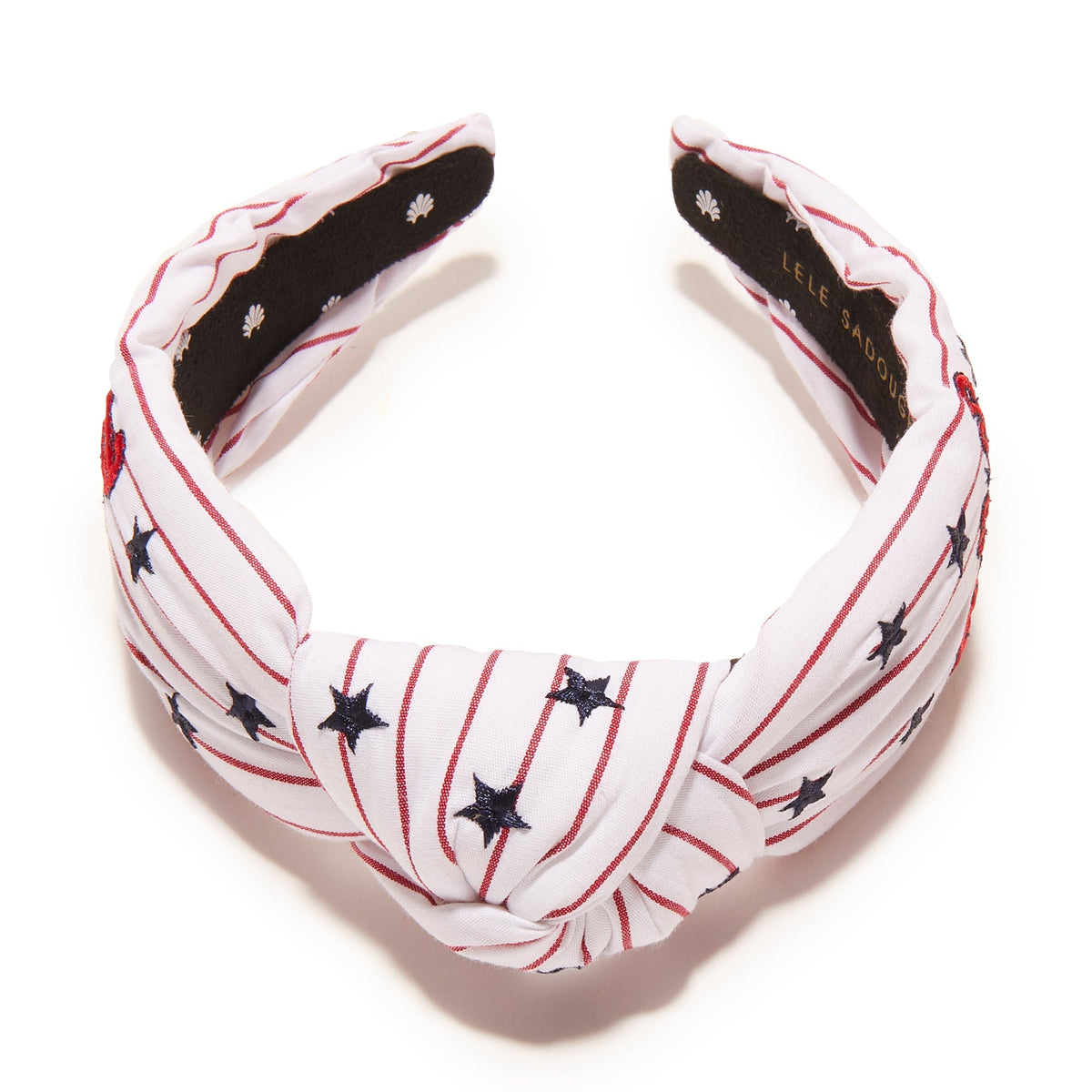 Lele Sadoughi HEADBANDS ONE SIZE RED STRIPE LELE / MLB PHL PHILLIES EMBROIDERED KNOTTED HEADBAND