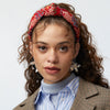 Lele Sadoughi HEADBANDS ONE SIZE RUBY MEADOW EMBROIDERED KNOTTED HEADBAND