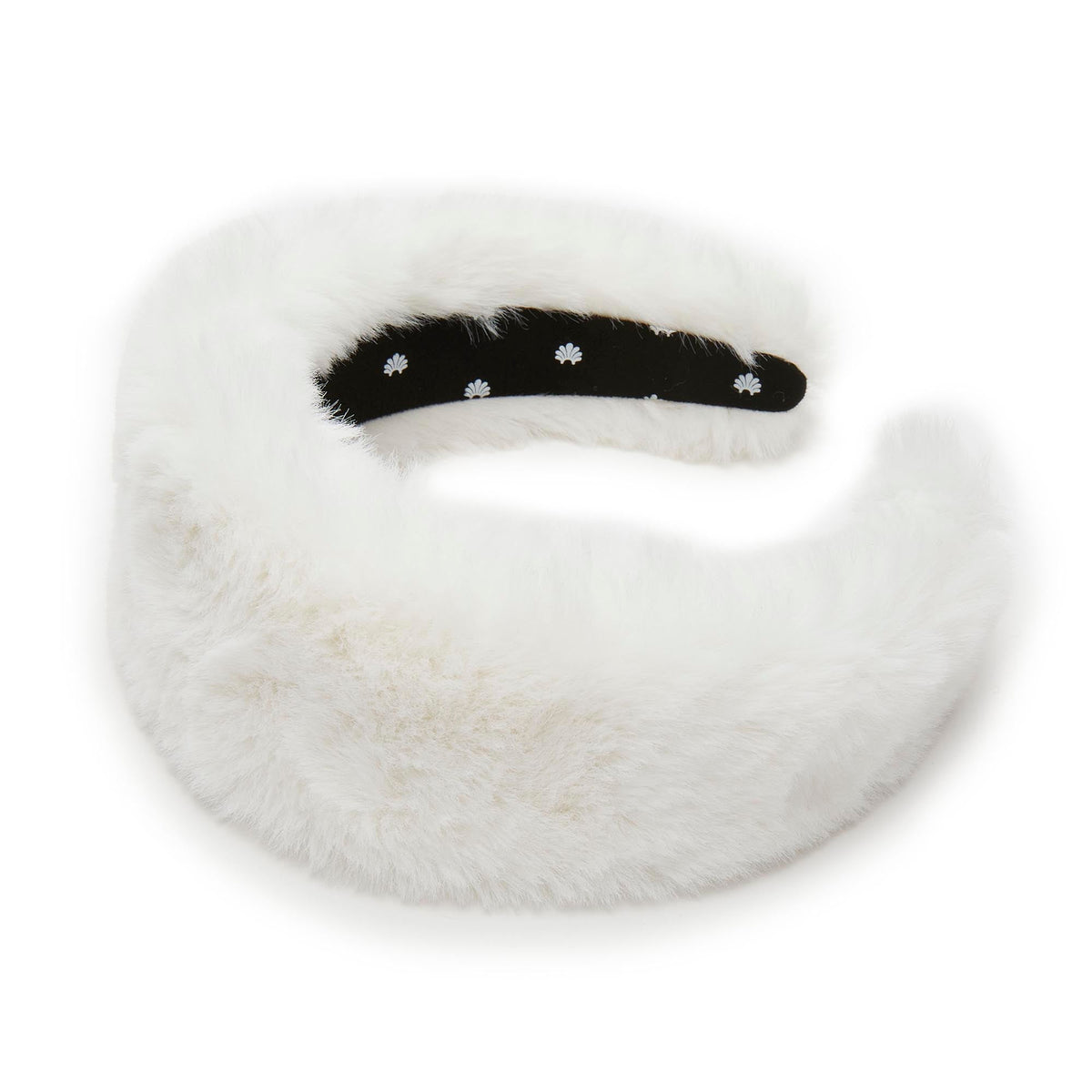 Lele Sadoughi HEADBANDS ONE SIZE SNOW BRIGITTE FAUX FUR HEADBAND