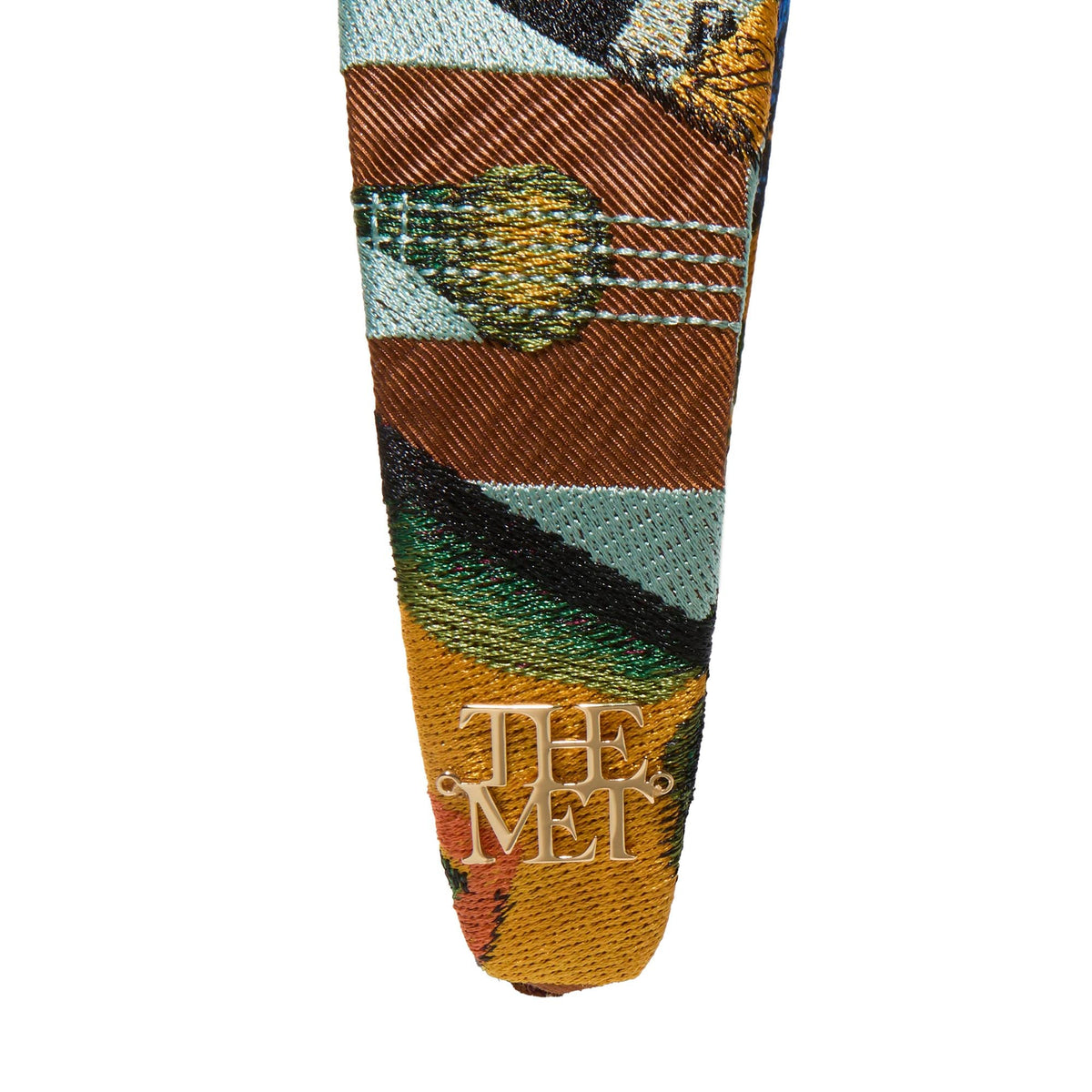 Lele Sadoughi HEADBANDS ONE SIZE STILL LIFE GUITAR THE MET X LELE BRIGITTE JUAN GRIS EMBROIDERED HEADBAND