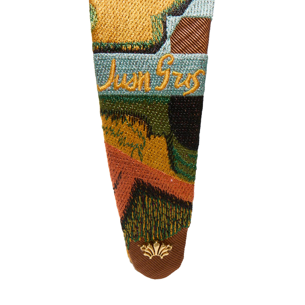 Lele Sadoughi HEADBANDS ONE SIZE STILL LIFE GUITAR THE MET X LELE BRIGITTE JUAN GRIS EMBROIDERED HEADBAND