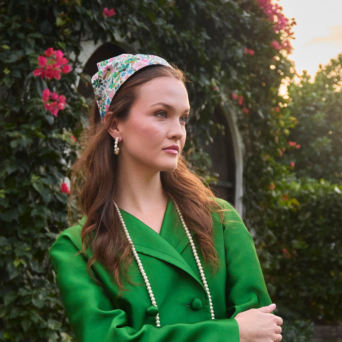 Lele Sadoughi HEADBANDS ONE SIZE SUMMER DREAMS JACKIE LIBERTY HANKERCHIEF HEADBAND