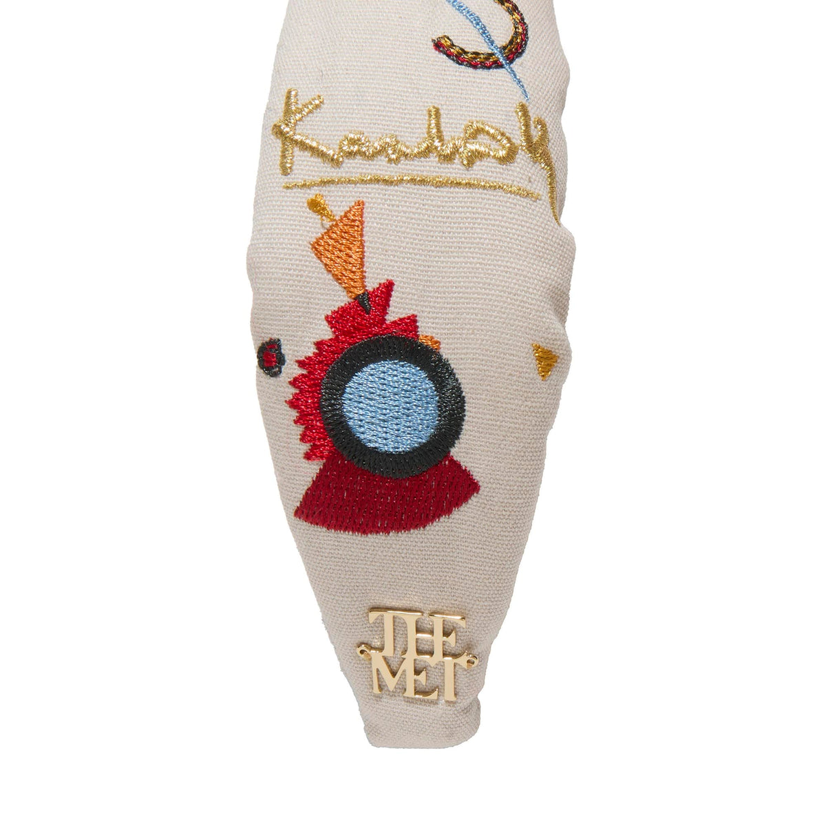 Lele Sadoughi HEADBANDS ONE SIZE VIOLETT THE MET X LELE KNOTTED KANDINSKY EMBROIDERED HEADBAND
