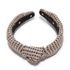 Lele Sadoughi HEADBANDS ONYX STRIPE SLIM KNOTTED HEADBAND