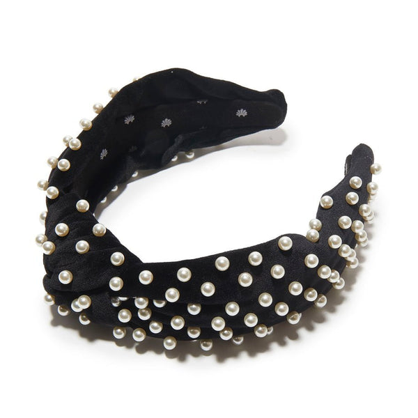 Gespout 1Pcs Velvet Knotted Hair Band with Pearl Accessories for Women and  Girl Hair Styling 