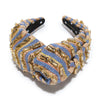 Lele Sadoughi HEADBANDS PAPYRUS LOTUS GRETA STRIPED BAGUETTE HEADBAND