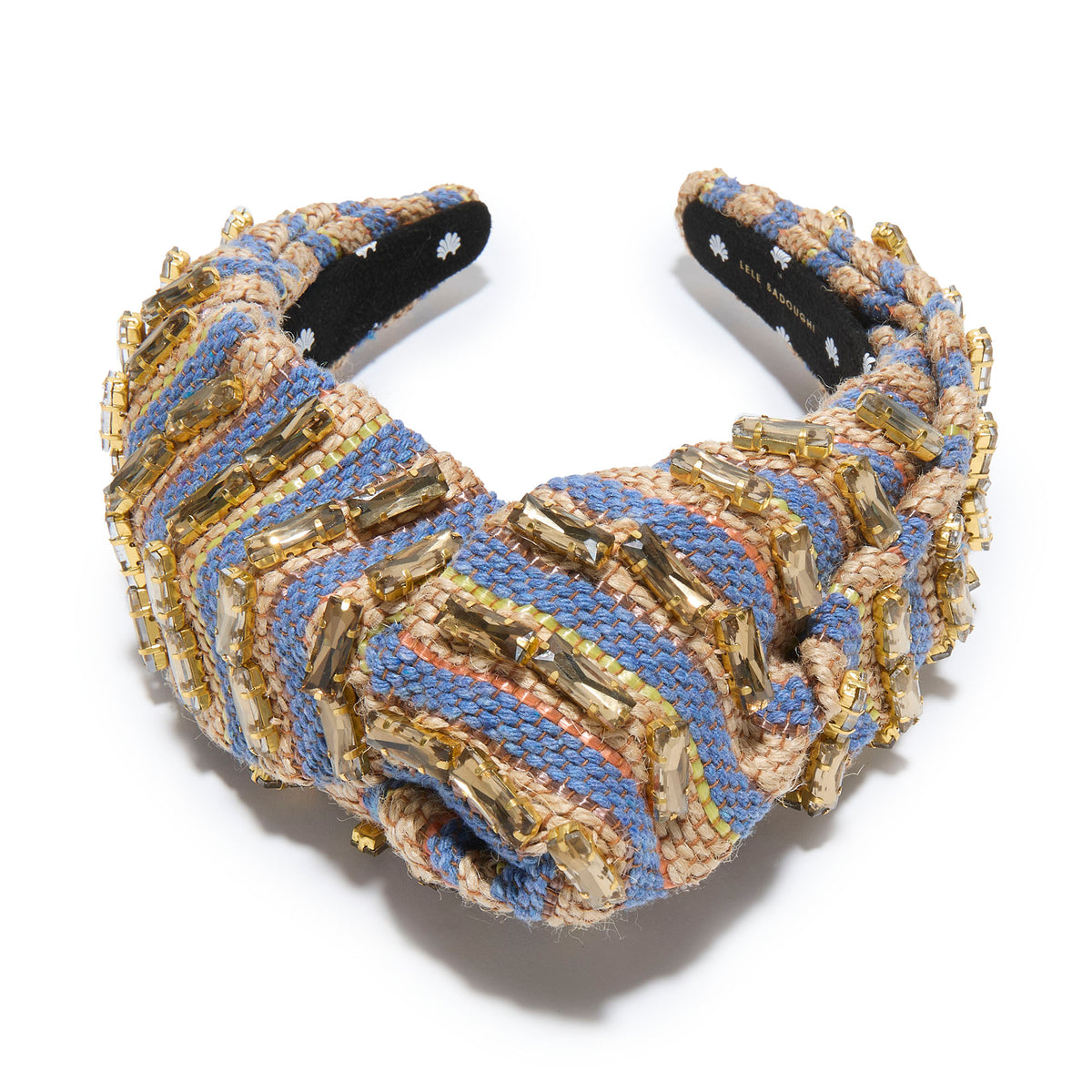 Lele Sadoughi HEADBANDS PAPYRUS LOTUS GRETA STRIPED BAGUETTE HEADBAND
