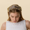 Lele Sadoughi HEADBANDS PAPYRUS LOTUS GRETA STRIPED BAGUETTE HEADBAND