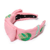 Lele Sadoughi HEADBANDS PARADISE PINK  HOLLY PALM BEACH HEADBAND