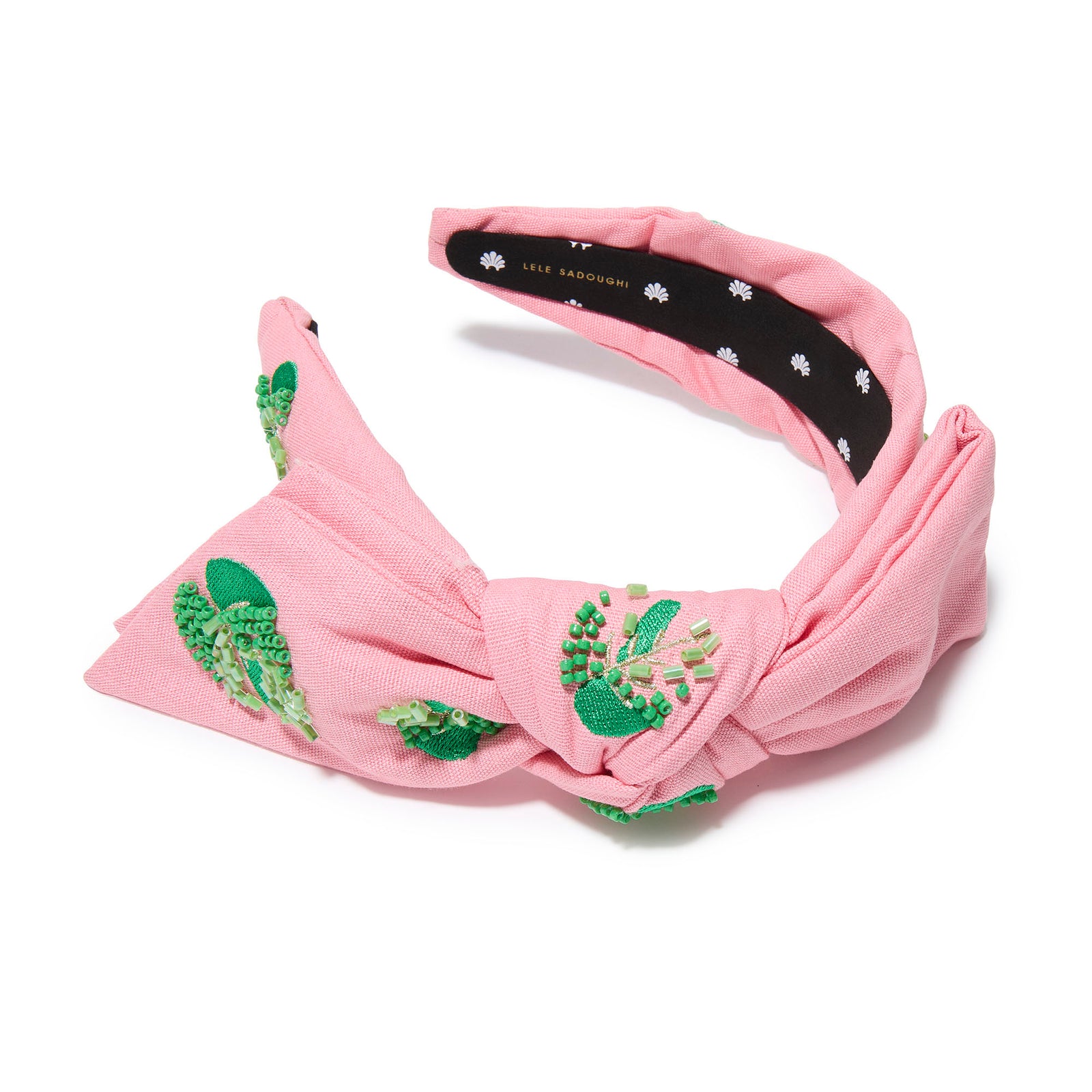 Lele Sadoughi HEADBANDS PARADISE PINK  HOLLY PALM BEACH HEADBAND