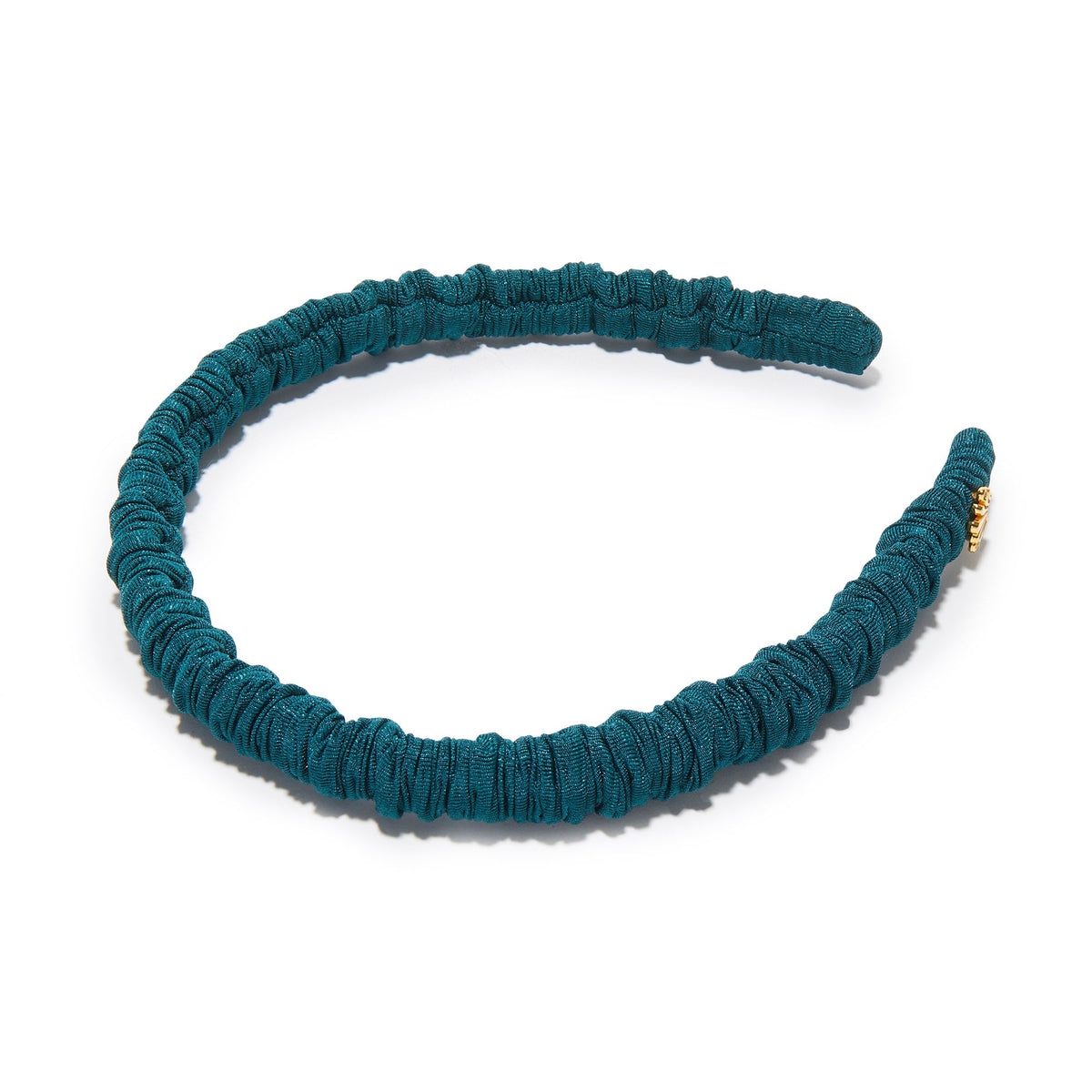 Lele Sadoughi HEADBANDS PEACOCK JESSIE CRINKLED SILK HEADBAND