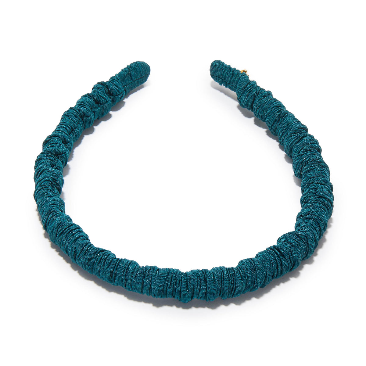 Lele Sadoughi HEADBANDS PEACOCK JESSIE CRINKLED SILK HEADBAND