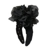 Lele Sadoughi HEADBANDS PEARL JET VELVET FLORAL CRAWFORD HEADBAND