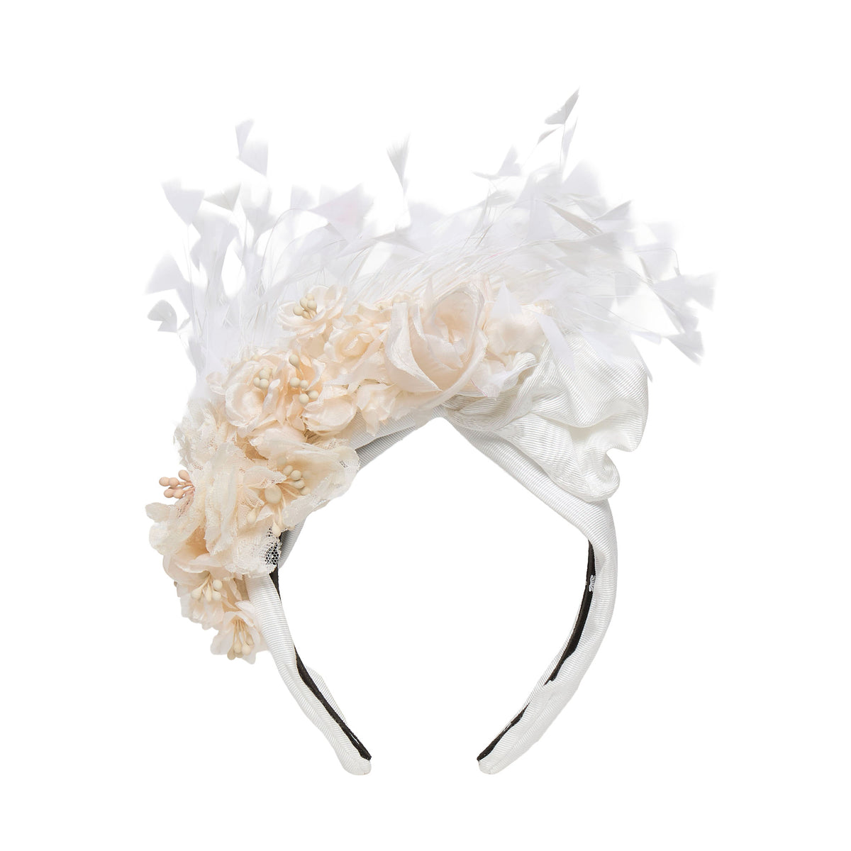 Lele Sadoughi HEADBANDS PEARL ROSE FLORAL BOUQUET HEADBAND