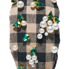 Lele Sadoughi HEADBANDS PICNIC CHECK CHECKERED KNOTTED HEADBAND