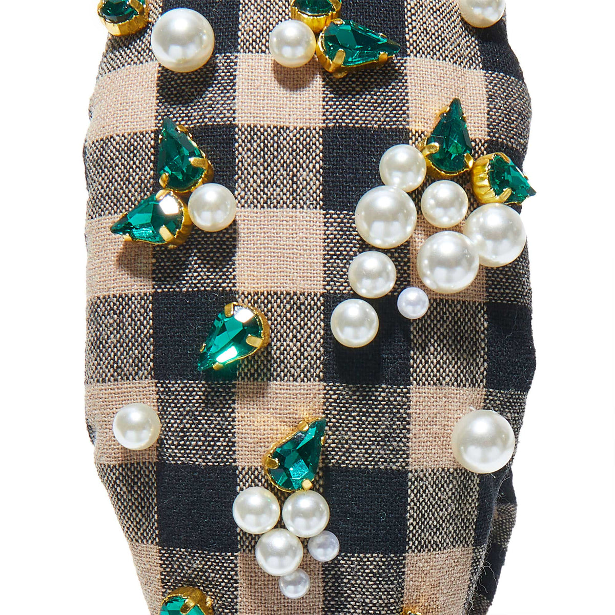 Lele Sadoughi HEADBANDS PICNIC CHECK CHECKERED KNOTTED HEADBAND