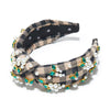 Lele Sadoughi HEADBANDS PICNIC CHECK CHECKERED KNOTTED HEADBAND